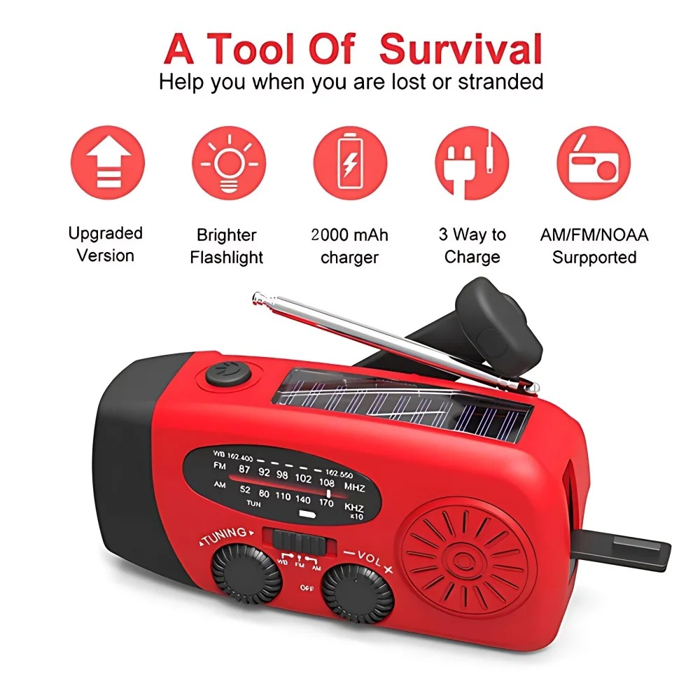 Portable Solar Hand Crank Emer - Home Improvement Show ulasan dan harga