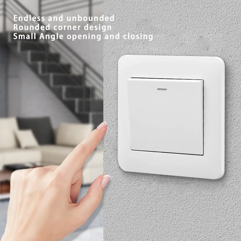 EU Russian White Wall Switch O - Home Improvement Outlet ulasan dan harga