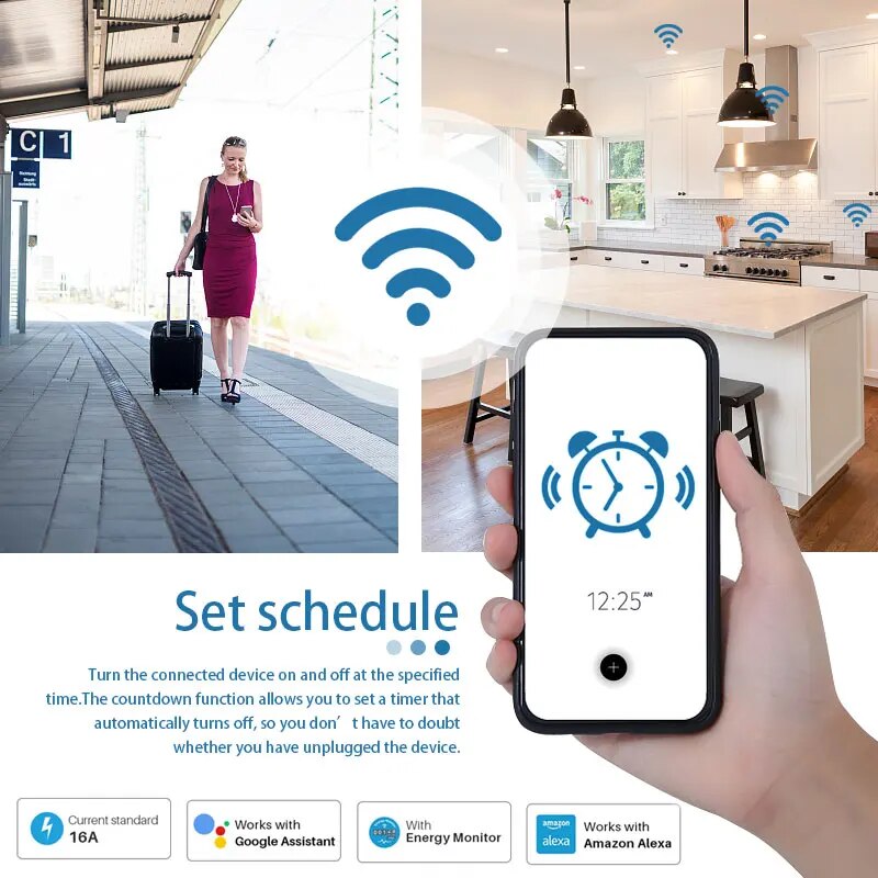 Smart EU Socket WiFi 20A EU Pl - Home Improvement Outlet ulasan dan harga