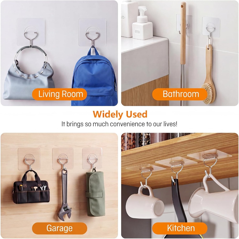 Heavy Duty Adhesive Wall Hooks - Home Improvement Kitchen ulasan dan harga