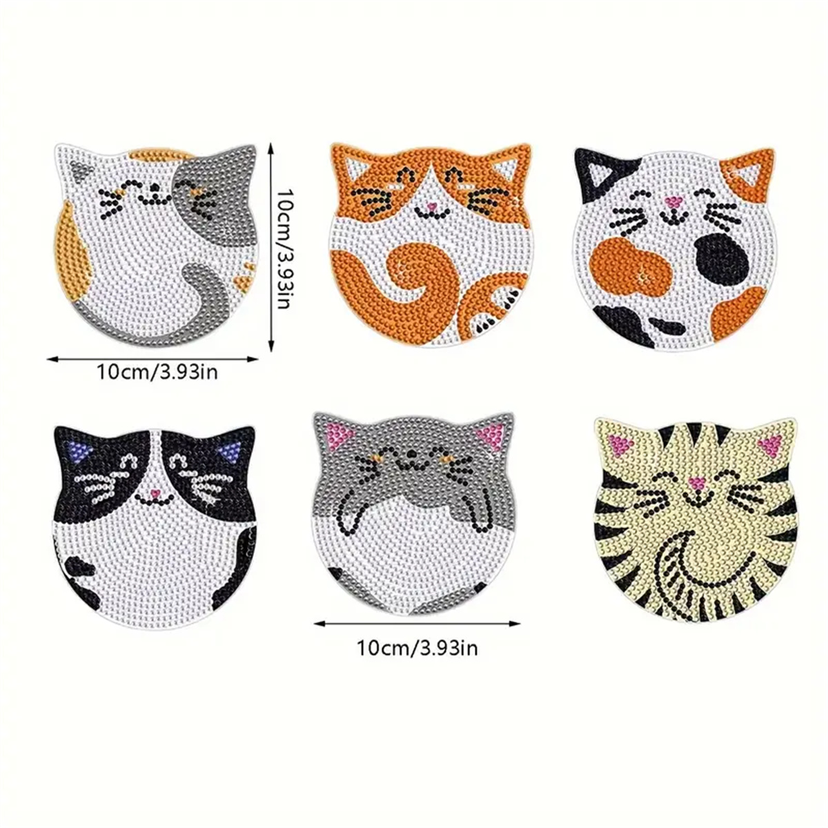 6 Pieces/set DIY Cat Rhineston - Home Improvement Kitchen ulasan dan harga