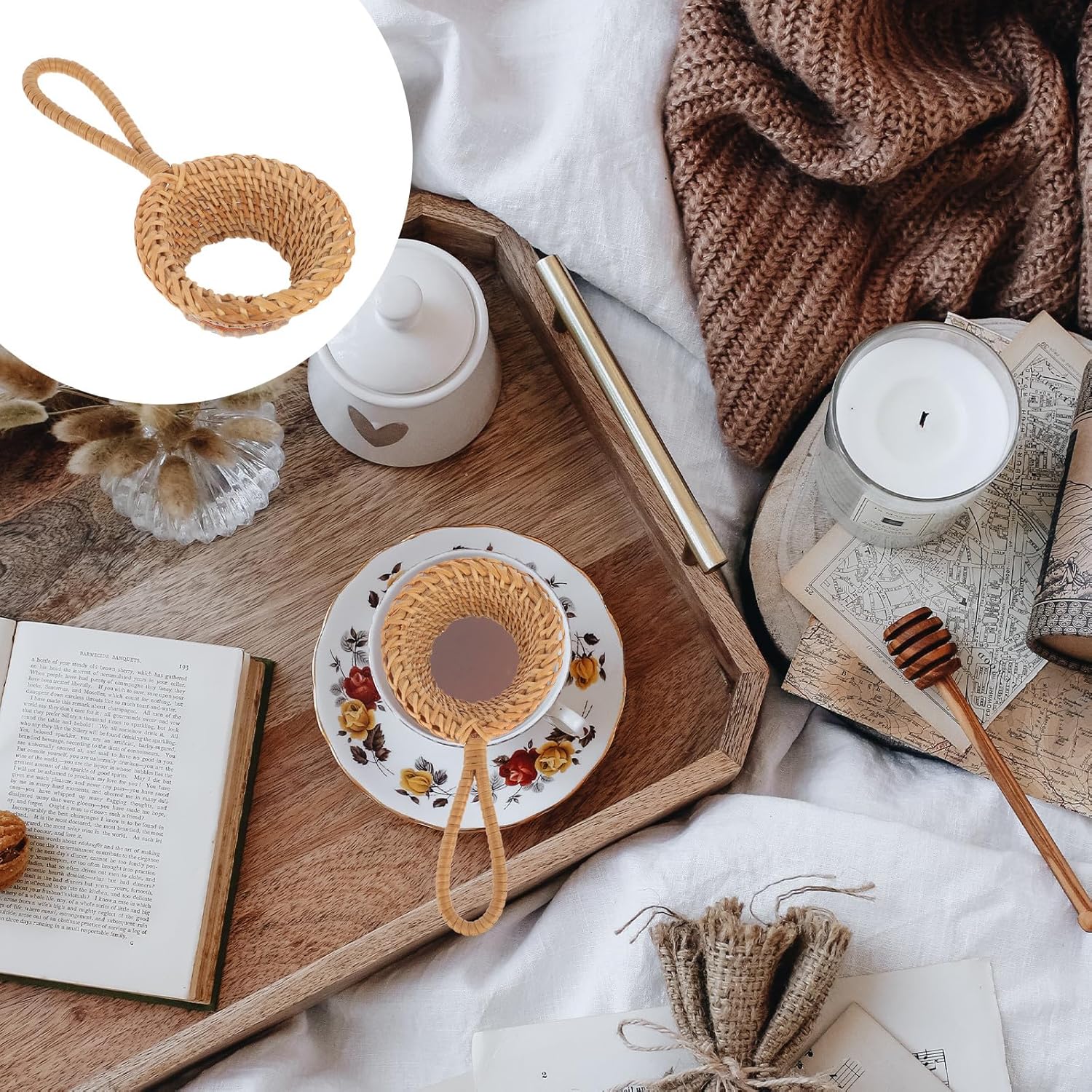 Rattan Tea Strainer Handmade T - Home Improvement Kitchen ulasan dan harga