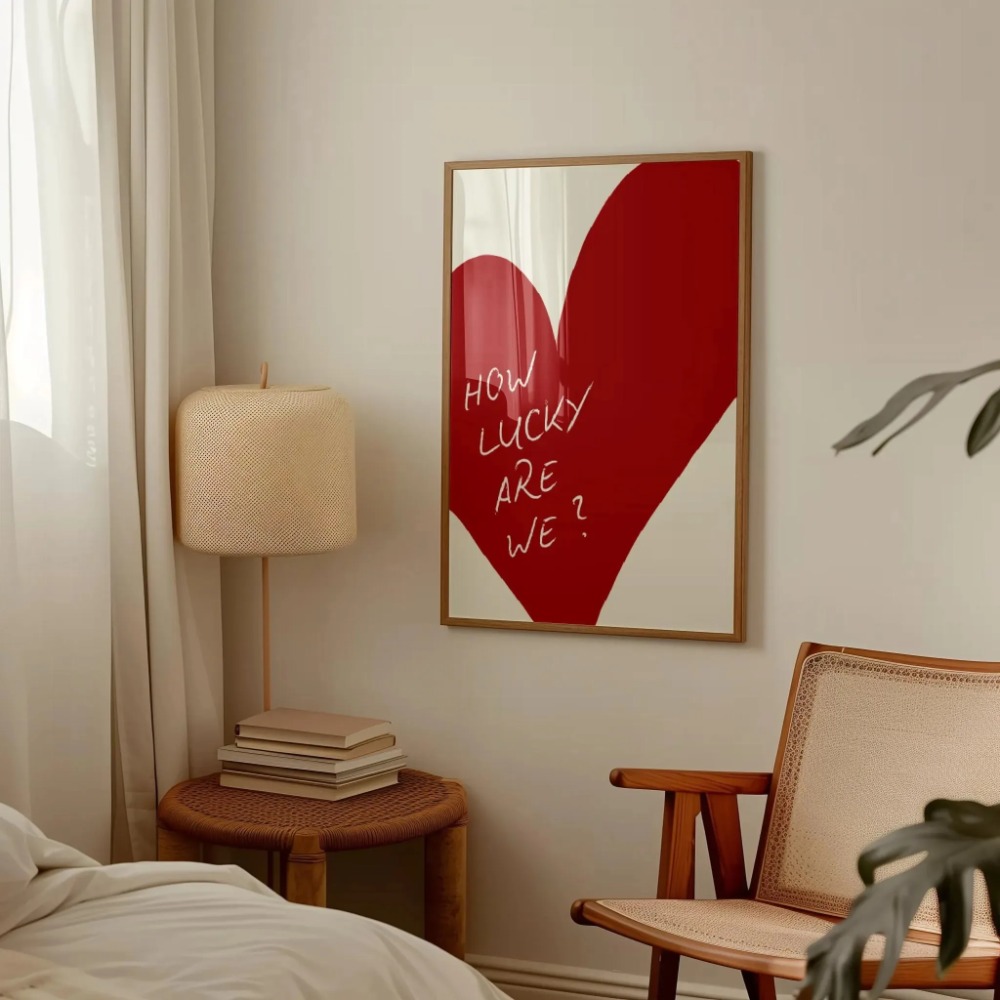 How Lucky Are We Pink Red Stri - Home Improvement Furniture ulasan dan harga