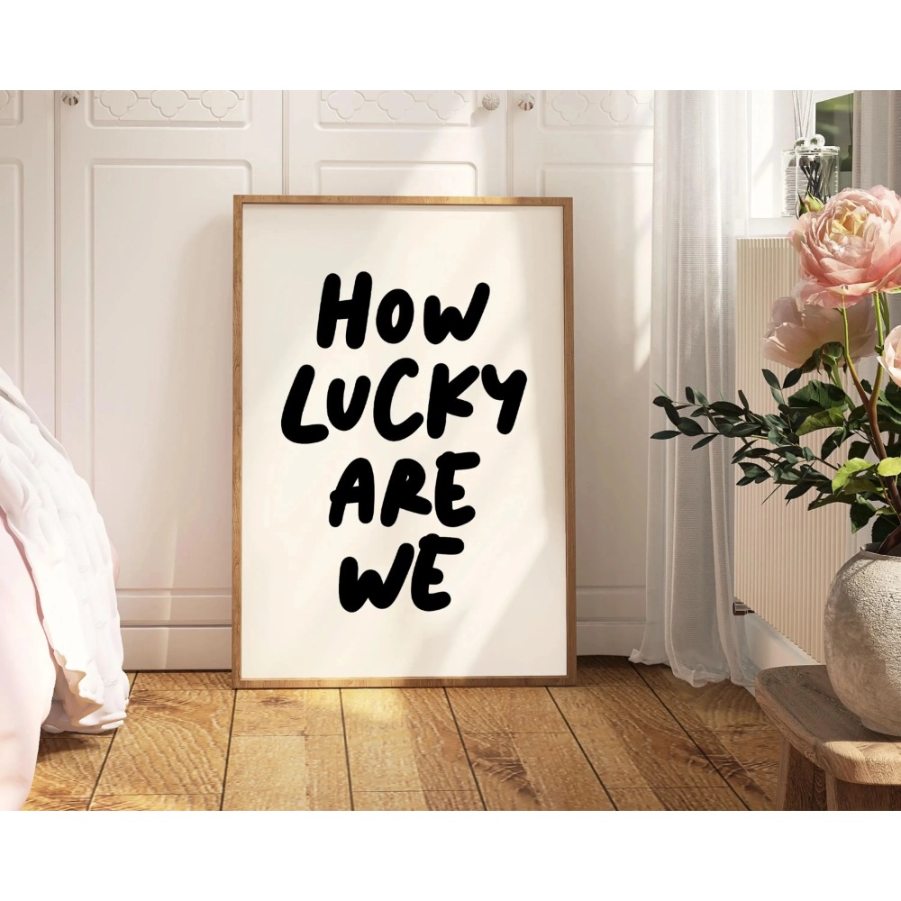 How Lucky Are We Pink Red Stri - Home Improvement Furniture ulasan dan harga