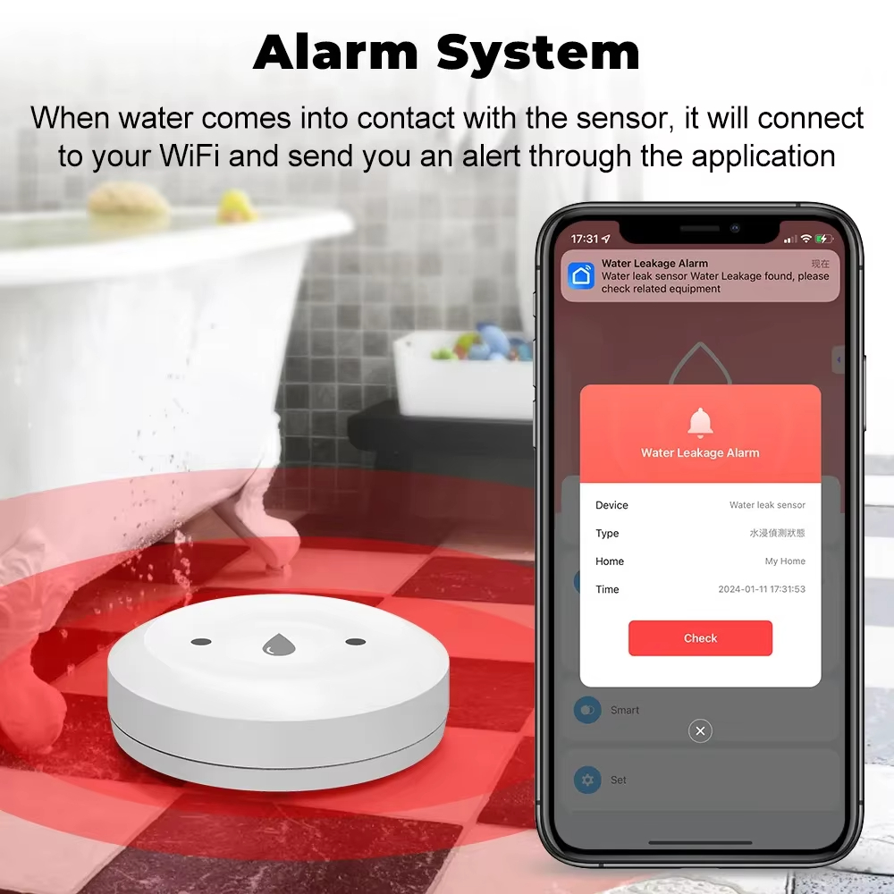 Tuya ZigBee 3.0 Water Leak Det - Home Improvement Kitchen ulasan dan harga