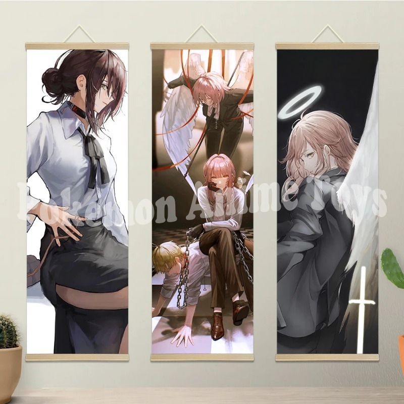Chainsaw Man Anime Poster Wood - Home Improvement Tv Show ulasan dan harga